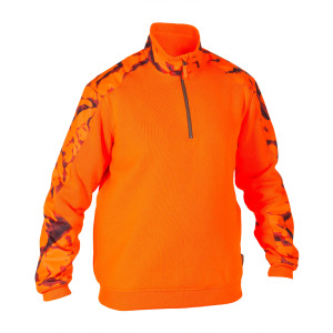 Охотничий свитер RENFORT 500 оранжевый SOLOGNAC, неоновый оранжевый psa/неоновый кроваво-оранжевый