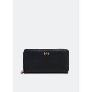 Кошелек GUCCI Bamboo puller zip-around wallet, черный