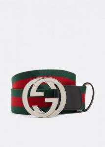 Gucci web clearance stripe belt