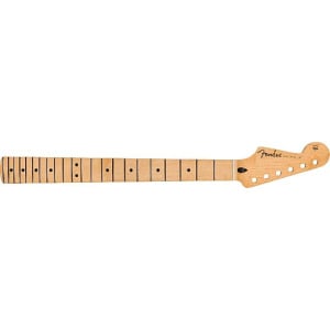 Гриф передней бабки Fender Stratocaster/Strat Reverse, клен, 9,5 дюйма, современная буква "C" Fender Stratocaster/Strat Reverse Headstock Neck, Maple, 9.5", Modern "C"