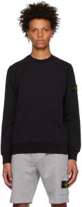 Черная толстовка с нашивками Stone Island