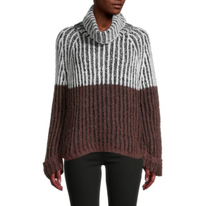 Массивный вязаный свитер с цветными блоками Stella + Lorenzo Brown multi