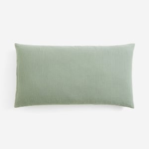 Наволочка H&M Home Cotton Muslin, светло-зеленый