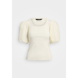 Футболка с принтом STRETCH COTTON BALLOON SLEEVE TEE Lauren Ralph Lauren, кремовый