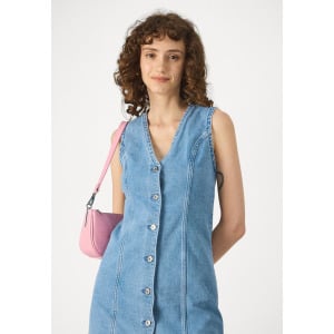 Джинсовое платье CHASE VEST DRESS Abercrombie & Fitch, цвет Indigo