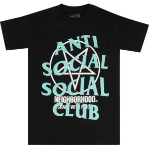 Футболка Anti Social Social Club x Neighborhood Filth Fury T-Shirt 'Black', черный