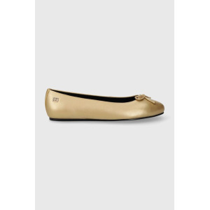 Кожаные балетки ESSENTIAL GOLDEN BALLERINA Tommy Hilfiger, золотой