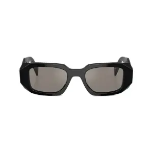 Prada Eyewear солнцезащитные очки в геометричной оправе, черный