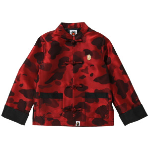 BAPE Kids Цветная камуфляжная китайская куртка Красный