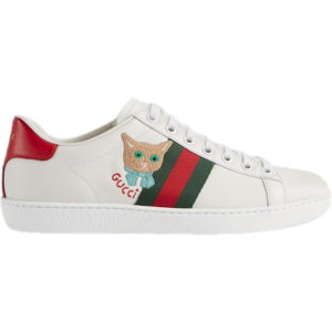 Кроссовки Gucci Wmns Ace Cat Embroidery, белый