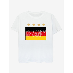 Футболка NW2 с флагом Германии для детей, белая футболка с принтом George., белый