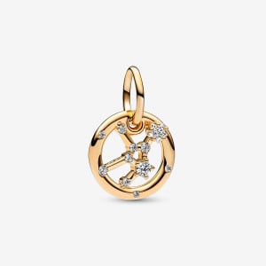 Шарм Pandora Virgo Zodiac Dangle, золото