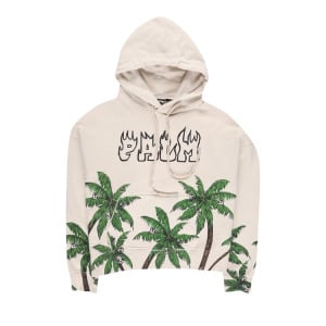 Худи Palm Angels Palms And Skull Vintage Hoodie 'White', белый