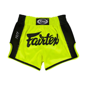 Шорты для тайского бокса Fairtex BS1706, размер XXL, лаймовый