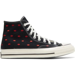 Кроссовки Converse Chuck 70 Embroidered Lips High Love Me - Black, черный