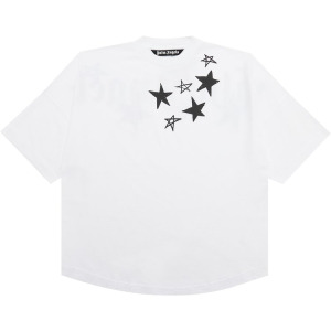 Футболка Palm Angels Shooting Stars Overlogo Tee 'White/Black', белый