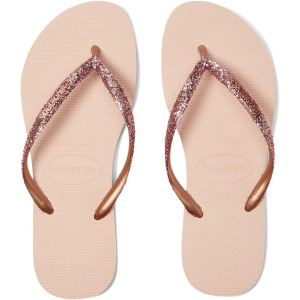 Шлепанцы Slim Glitter II Flip Flop Sandal Havaianas, цвет Ballet Rose/Golden Blush