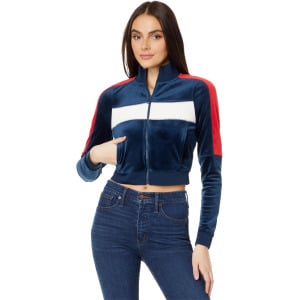 Толстовка Moto Color-Block Track Jacket Juicy Couture, цвет Regal Blue