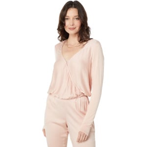 Топ Splendid Chelsea Long Sleeve Surplice, цвет Champagne