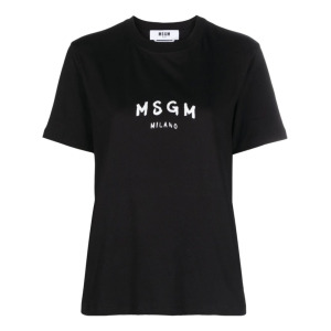 MSGM футболка с логотипом, черный