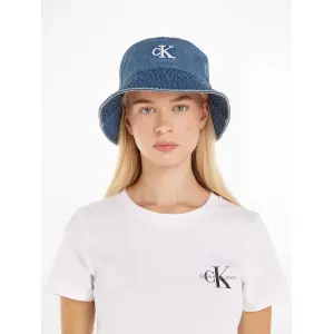 Панама Calvin Klein Jeans "BLOCK DENIM BUCKET HAT" с вышивкой логотипа Calvin Klein Jeans, джинсовый