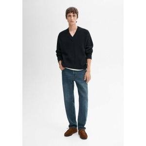 Джемпер V-NECK Massimo Dutti, темно-синий