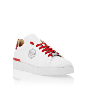 Кроссовки Lo-Top с принтом Cocco Insert Hexagon Philipp Plein, цвет White / Red