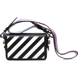 Сумка Off-White Diag Mini Flap Shoulder Bag Black/White, черный