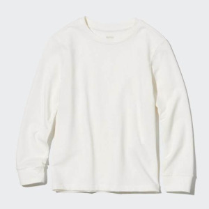 Лонгслив Uniqlo Heattech Extra Warm Cotton Crew Neck Thermal, белый