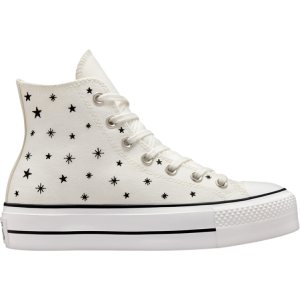 Кроссовки Converse Wmns Chuck Taylor All Star Lift Platform High Embroidered Stars - Egret, кремовый