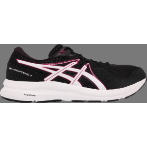 Лимитированные кроссовки gel contend 7 4e wide 'black electric red' Asics, черный