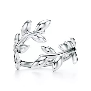 Кольцо Tiffany & Co. x Paloma Picasso Olive Leaf Bypass, серебро