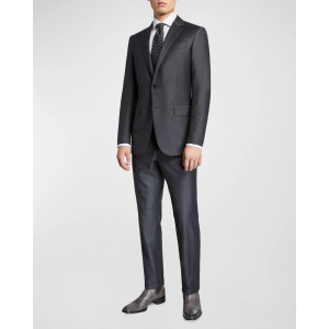 Мужской шерстяной костюм-двойка Trofeo Milano ZEGNA, цвет Dark Grey Solid