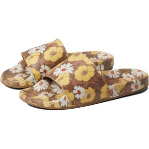 Сандалии COACH Udele Sig Floral Sport Slide, бежевый