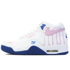 Кроссовки Nike Flight Legacy Vintage Basketball Shoes Men Mid-top Blue/White/Pink, синий/белый/розовый