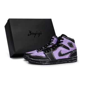 Баскетбольные кроссовки Air 1 Vintage Men Mid-Top Purple Jordan