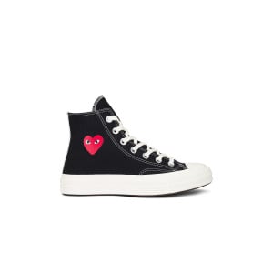 Маленькие высокие кеды Red Heart Comme Des Garcons Play, черный