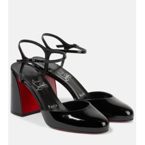 Туфли-лодочки Mary Jane из кожи Jane 85 Christian Louboutin, цвет black/lin black