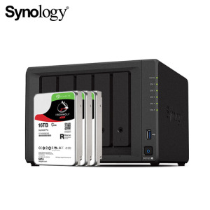 Сетевое хранилище Synology DS1522+ 5-дисковое с 3 жесткими дисками Seagate IronWolf Pro ST16000NE000 16 ТБ