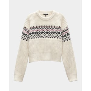 Свитер Leigh Fair Isle с круглым вырезом Rag & Bone, слоновая кость