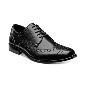 Мужские оксфорды nelson wingtip Nunn Bush, черный