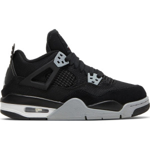 Кроссовки Air Jordan 4 Retro SE GS Black Canvas, черный