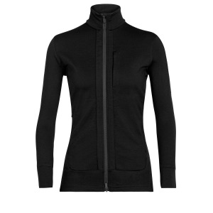 Спортивная толстовка ICEBREAKER Athletic Zip-Up Hoodie Tech Lite II, черный