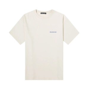 Футболка Balenciaga Badge Logo Tee 'Chalky White/Blue', белый