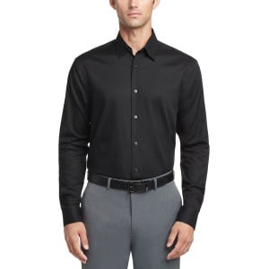 Мужская рубашка calvin klein steel classic/regular non-iron stretch performance Calvin Klein, черный