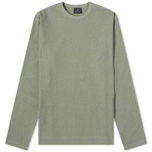 Свитшот Paul Smith Long Sleeve Waffle, зеленый