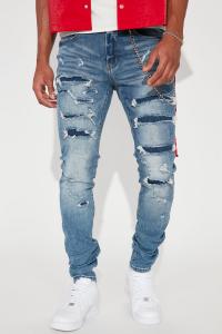Джинсы скинни Fashion Nova LosAngelesFN, синий