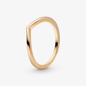 Кольцо Pandora Timeless Polished Wishbone, золото