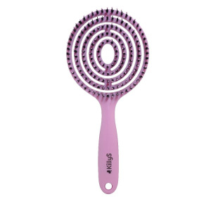 KillyS Ovalo Flexi Hair Brush овальная расческа Порошковая розовая