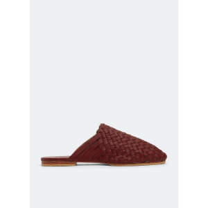 Слиперы CECILEHOB Handwoven leather slippers, бордовый